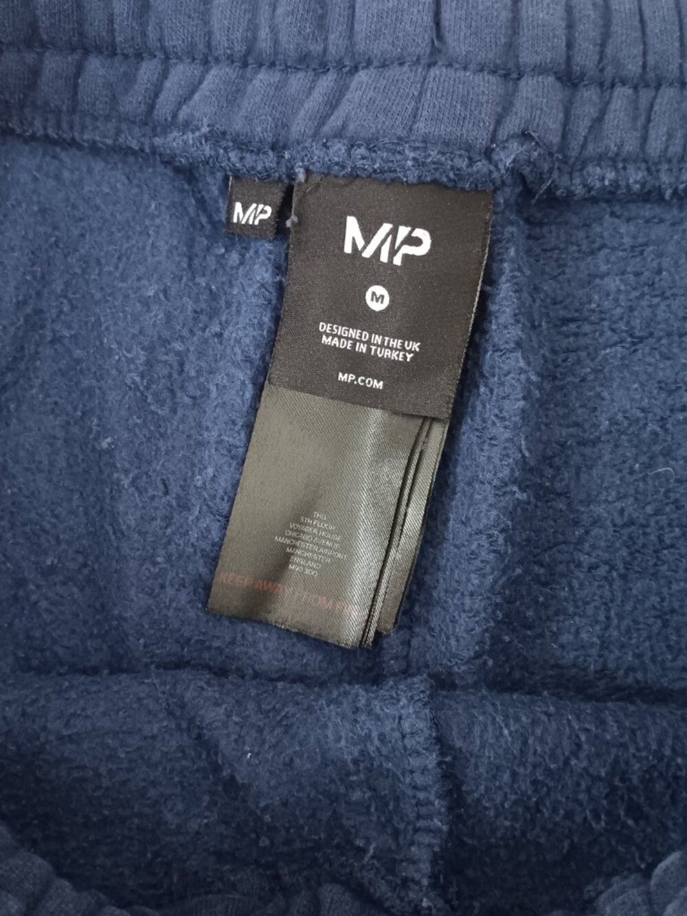 MP Myprotein Men's Joggers Sweatpants Navy Blue Size M Cotton Blend Athletic - Picture 7 of 7